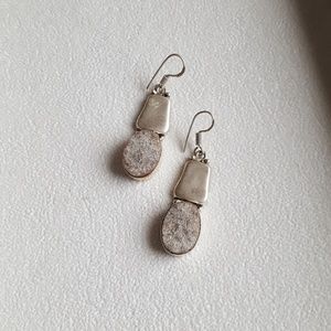 Sterling silver earrings with quartz